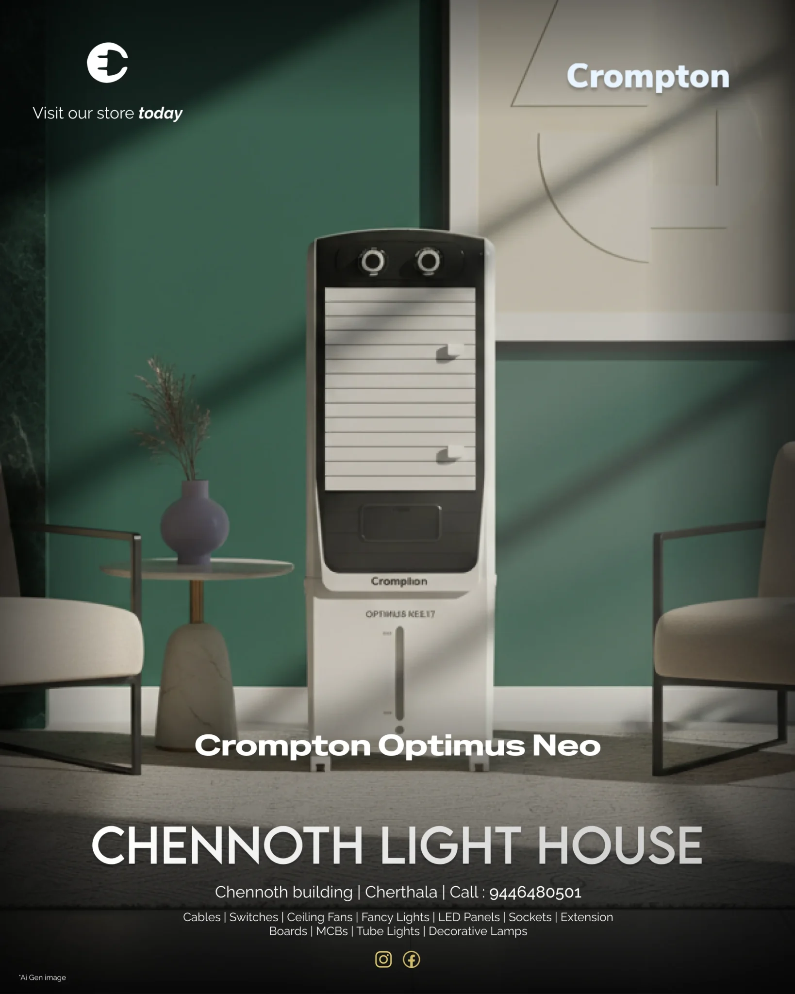 Freelance Digital Marketer in Alappuzha Crompton Optimus Neo